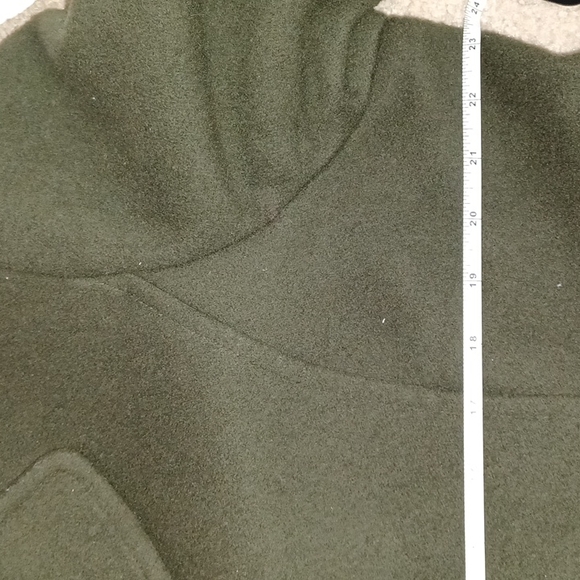 L.L.Bean Classic Lambswool Polo Coat, Three-Quarter Green Women Size 20 Petite - Picture 8 of 16